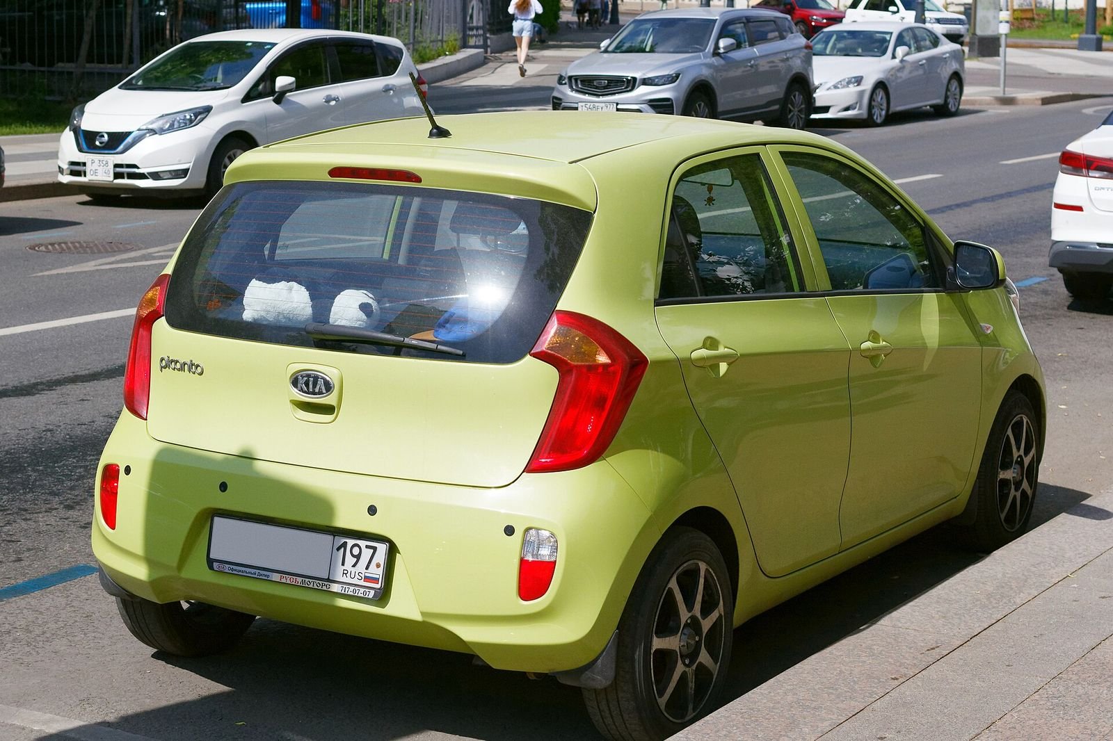 Moscow, shiny green kia picanto may 2025 01