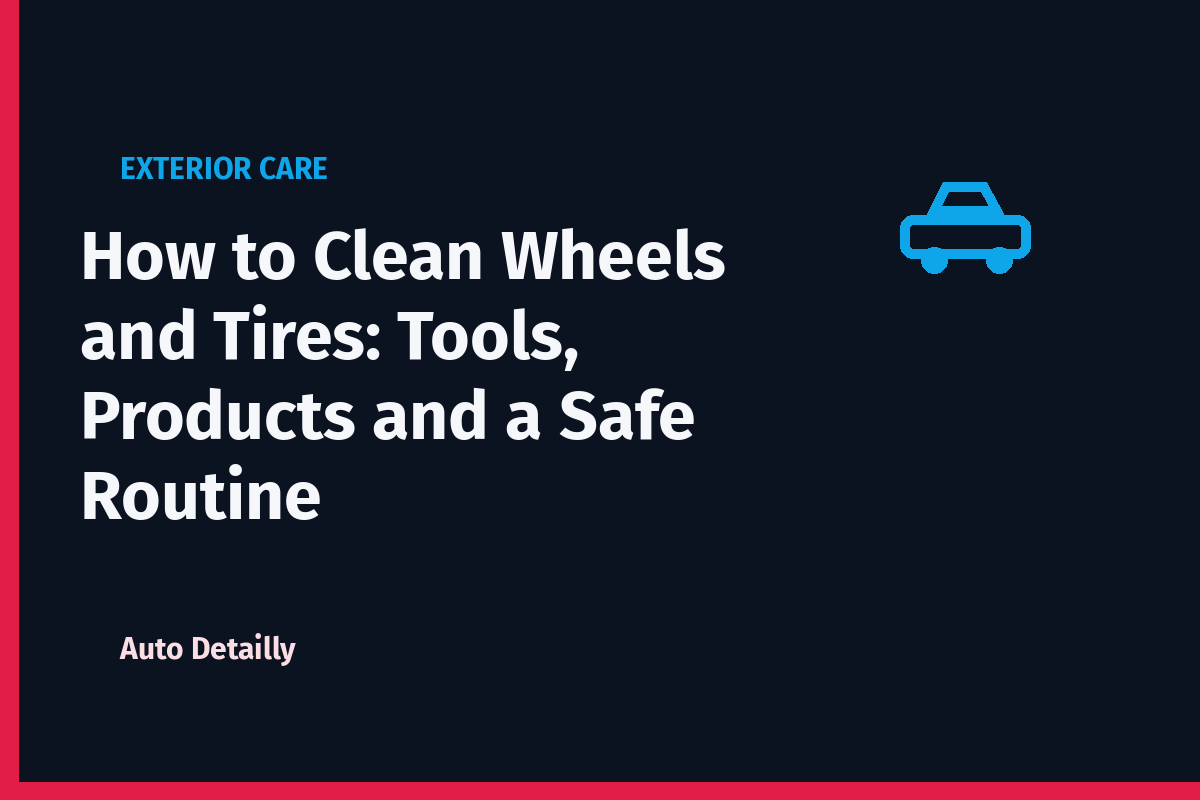 How to Clean Wheels and Tires: Tools, Products and a Safe Routine